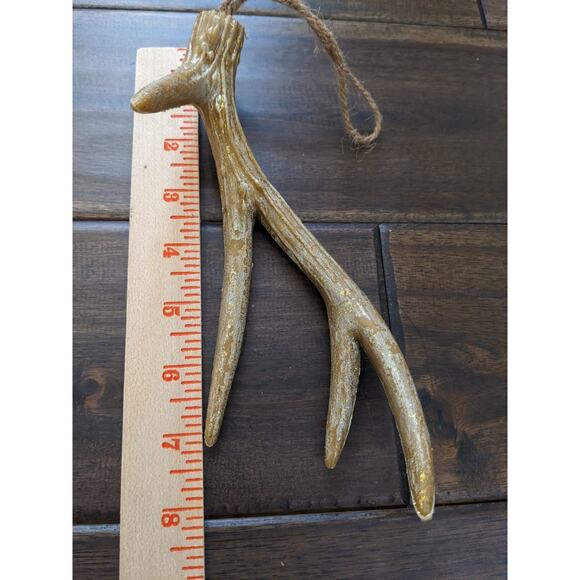 Woodland Holiday Antlers Set of 4 Christmas Ornament Decor New - Picture 3 of 6